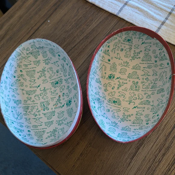 2 Vintage Decorative paper machie Easter Eggs. Germany